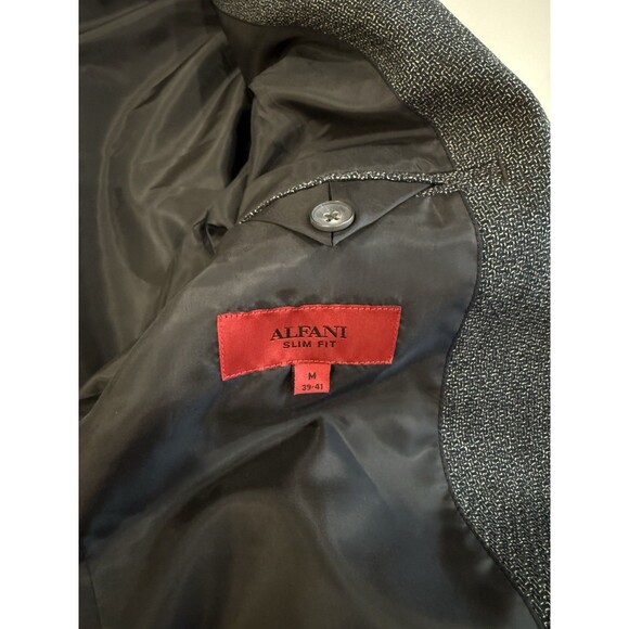 Alfani Mens Blazer Sz M Gray Charcoal 2 Button Sport Coat Blazer Textured NWT a - Picture 6 of 9